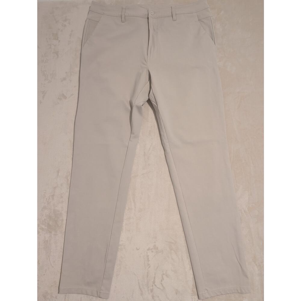 BYLT Pants Mens 40 Tall Gray Premium Basics Everyday Pant 2.0 Slim Fit Khaki